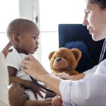 Baby visiting the doctor for a checkup